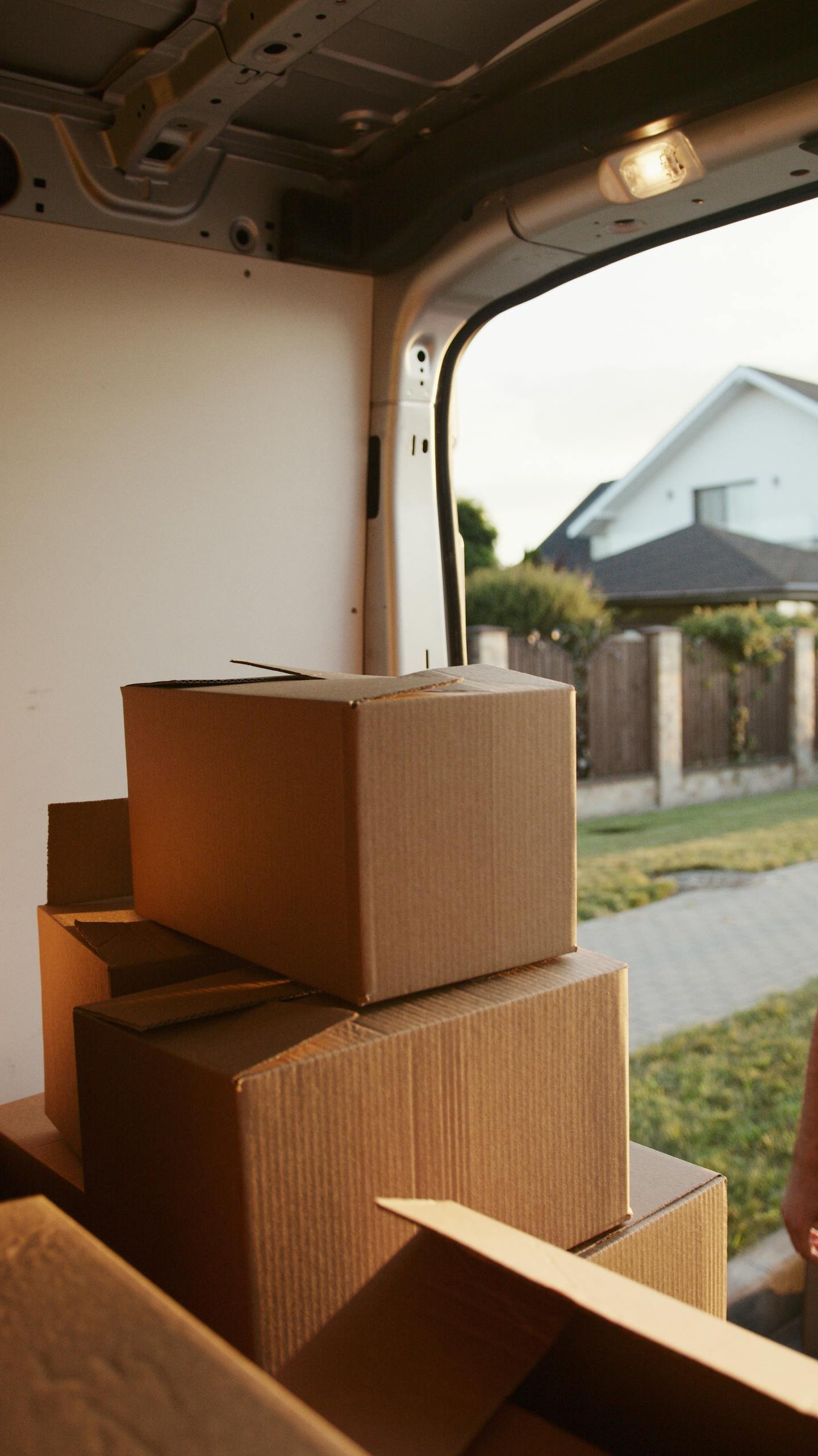 Parcels prepared for local courier collection and delivery
